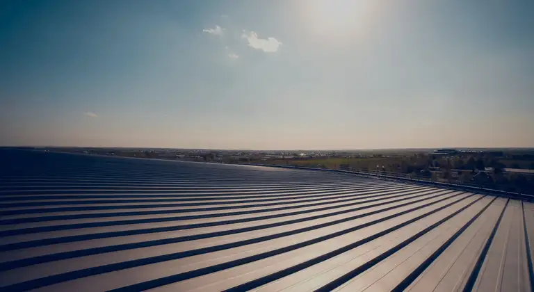 Sheet metal roofing detail